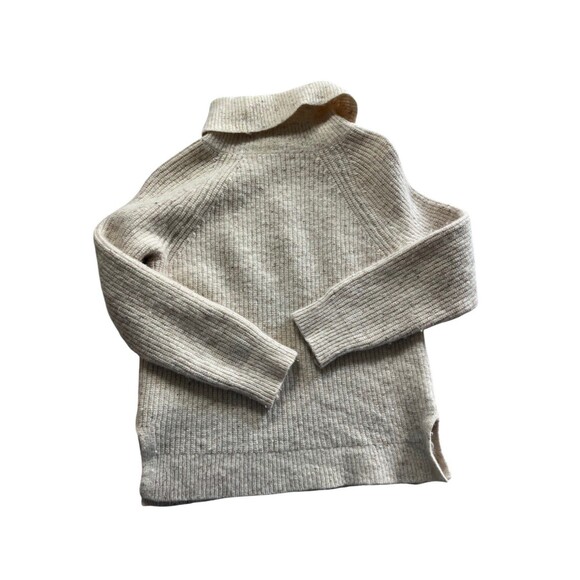 J. Crew Donegal Turtleneck Sweater Lambswool Speckled Cream - Picture 4 of 8
